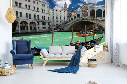Vlies Fototapete - Rialtobrücke in Venedig 375 x 250 cm